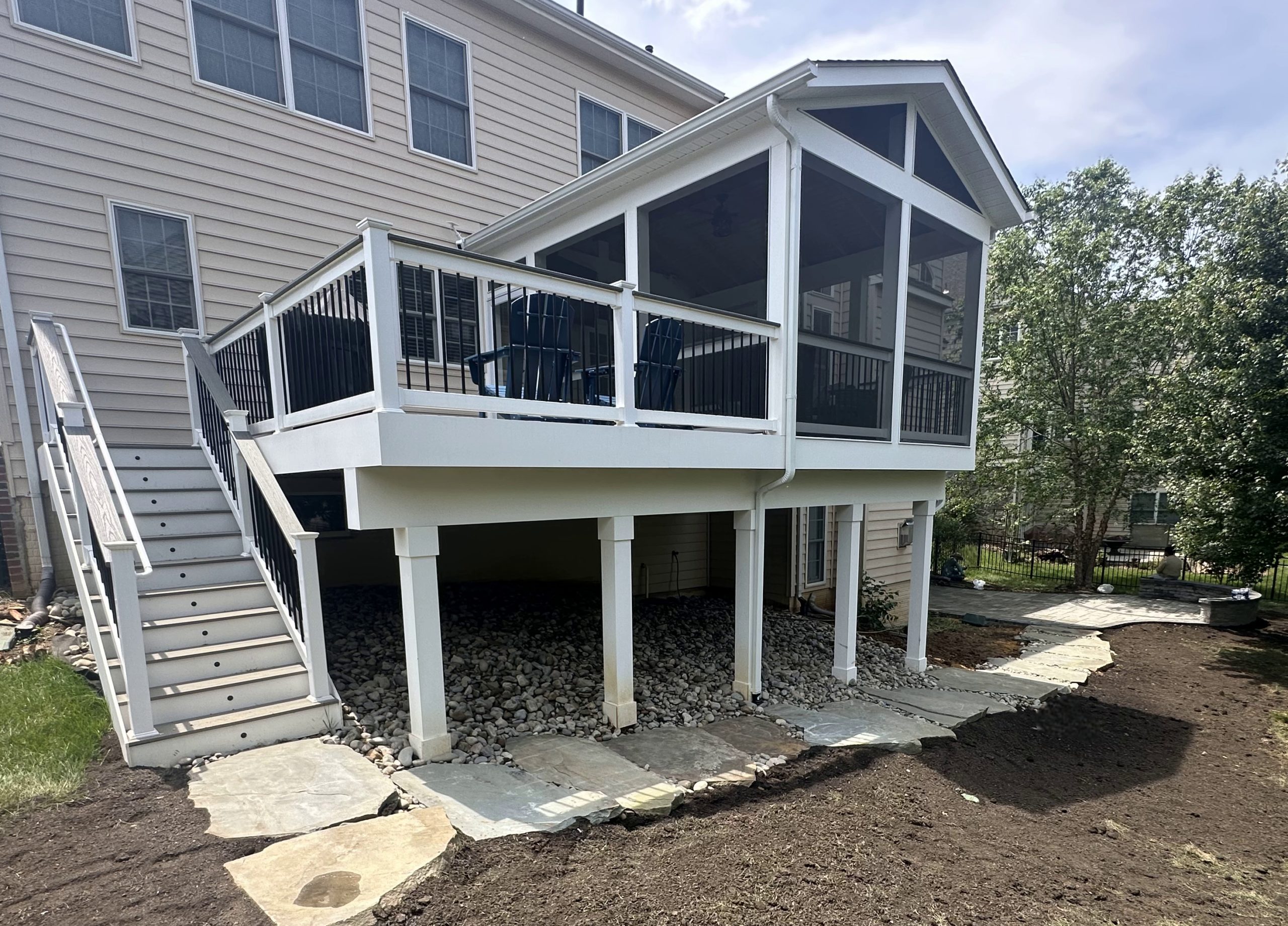 Screen Porch with Open Deck