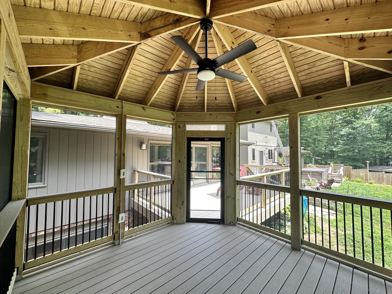 Rustic Gazebo with Open Deck Space